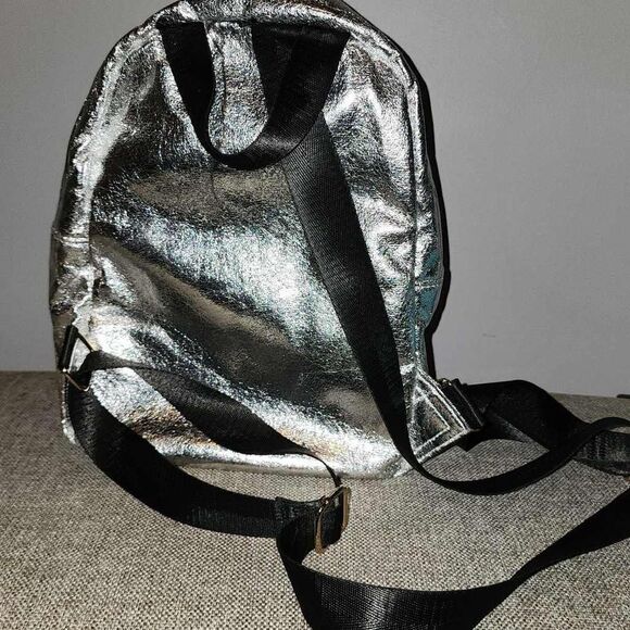Olivia Miller Silver Backpack Purse - Picture 3 of 6